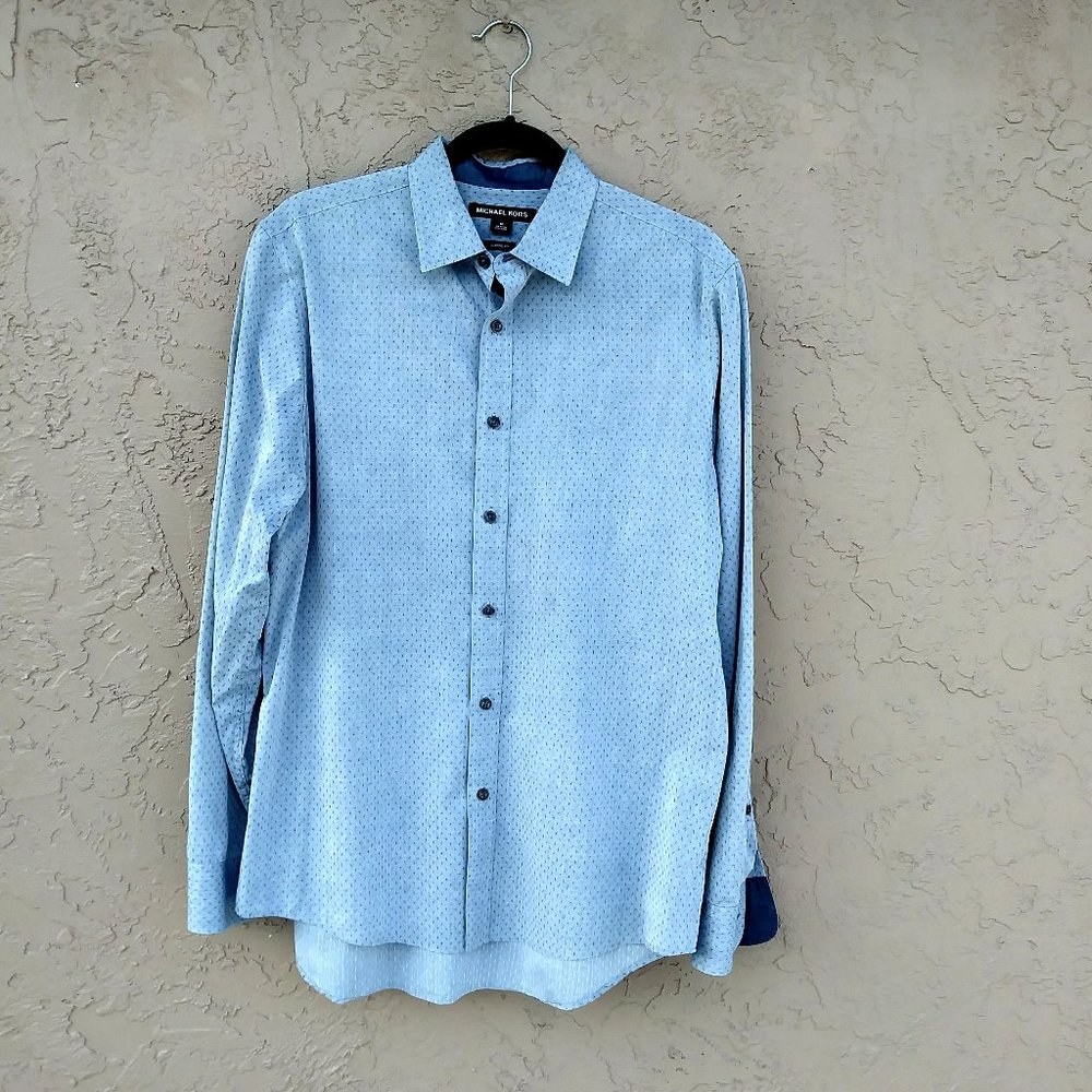 MICHAEL KORS BUTTON DOWN LONG SLEEVE DRESS SHIRT